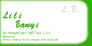 lili banyi business card